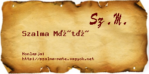 Szalma Máté névjegykártya
